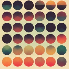 Gradient Circles Pattern with Muted Colors Aesthetic Modern Background