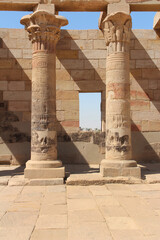 Western Colonnade in the forecourt of Temple of Isis at Philae, Aswan, Egypt © Crystaltmc