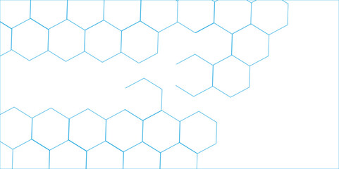 Abstract Blue Geometric Honeycomb Pattern with 3D Hexagonal Design and Seamless Grid Texture