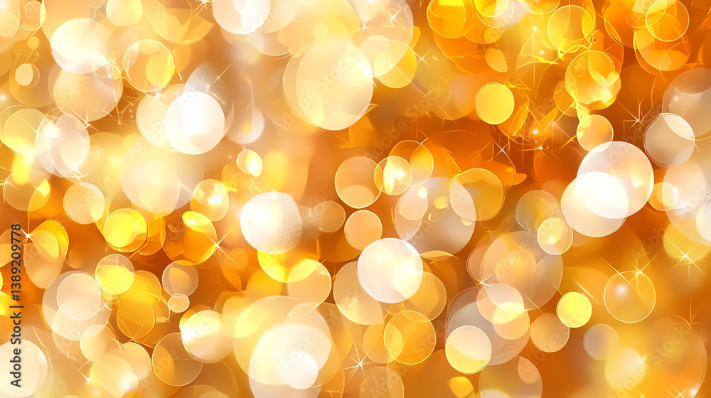 Leinwandbilder a vibrant background featuring shimmering golden bokeh lights, perfect for creating a festive and up