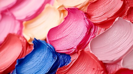 Abstract colorful paint strokes