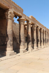 Western Colonnade in the forecourt of Temple of Isis at Philae, Aswan, Egypt © Crystaltmc