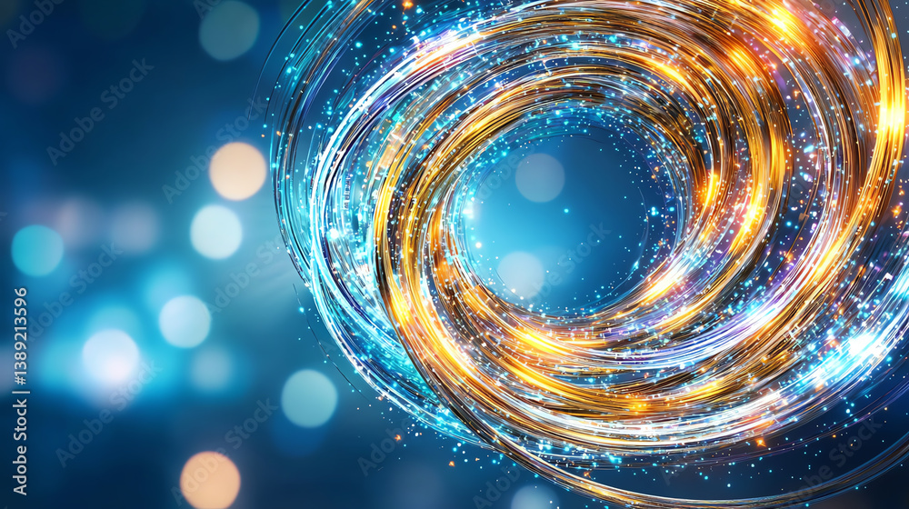 Leinwandbilder a vibrant swirl of light and color, creating a mesmerizing abstract design perfect for digital backg
