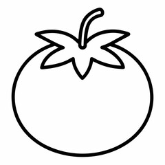 Tomato outline icon on white background