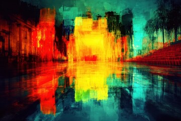 Obraz premium Colorful urban reflection