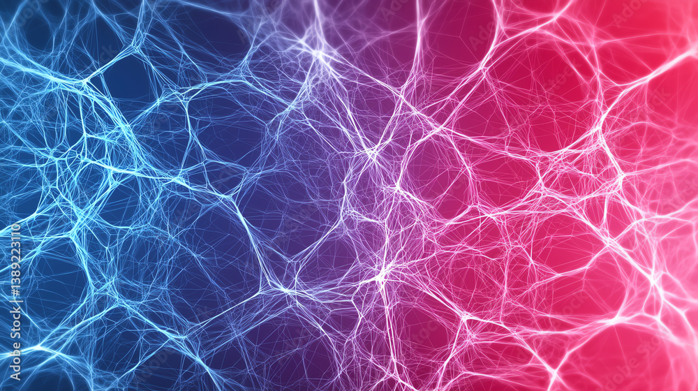 Leinwandbilder abstract representation of interconnected networks, showcasing vibrant colors and intricate designs 