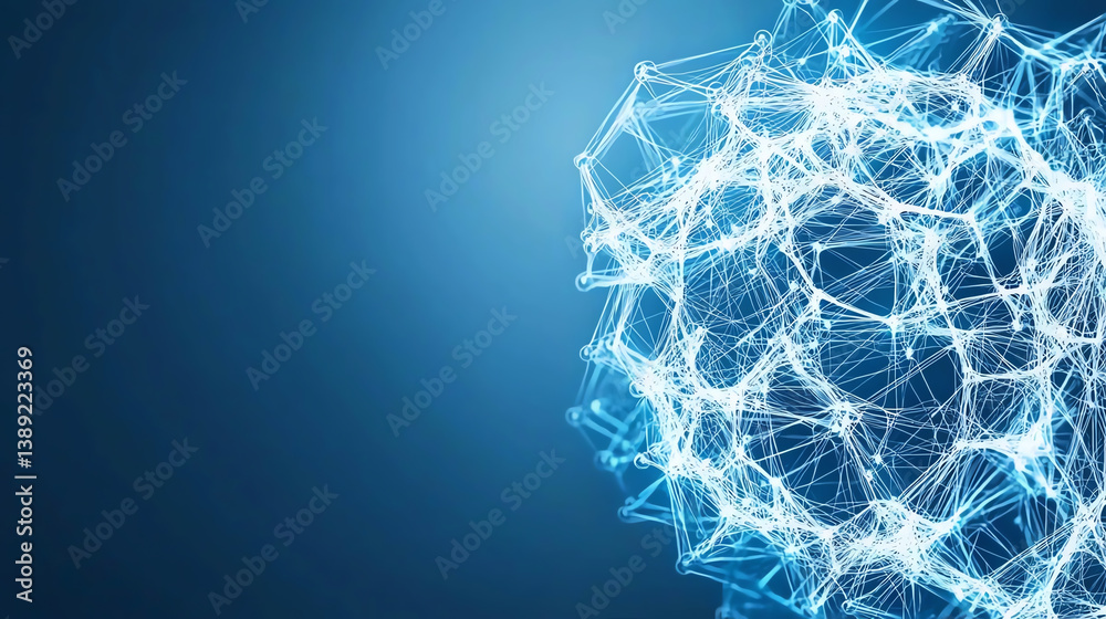 Poster Abstract technology background with interconnected lines and nodes, representing digital networking and modern innovations.