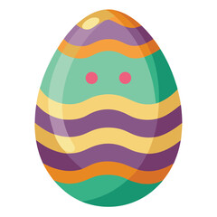 easter egg on white background