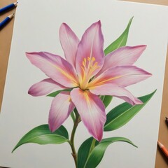 Fototapeta premium pink lily flower