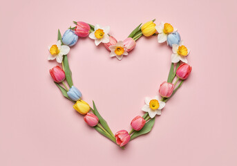 Obraz premium Pastel watercolor Mother's Day greeting card design illustrating a mother and child holding hands in a field of pastel wildflowers under a sunny sky, perfect for social media posts.