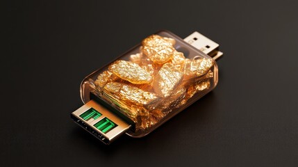 Gold-filled USB drive
