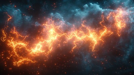 Fototapeta premium Abstract lightning storm