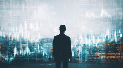 Professional Standing in Double Exposure Business Environment