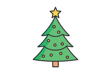 christmas tree vector illustration