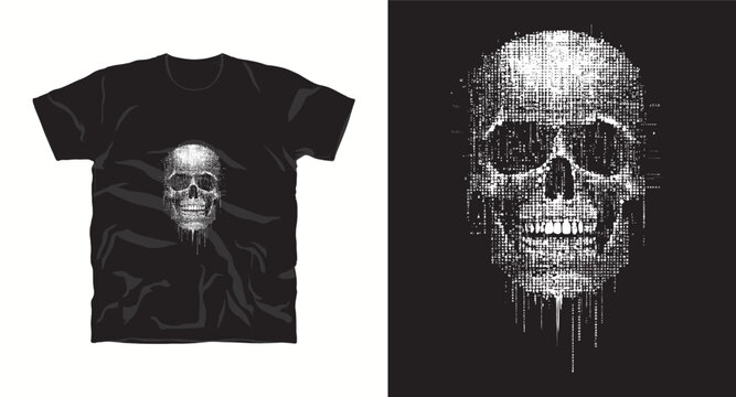Skull head graffiti style t-shirt design