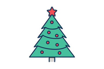 christmas tree vector illustration