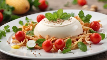 "Easter Feast: A Festive Table with Roasted Ham and Colorful Eggs"
