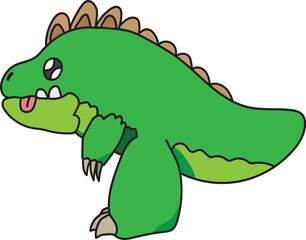 cute dinosaurus illustration with white Background
