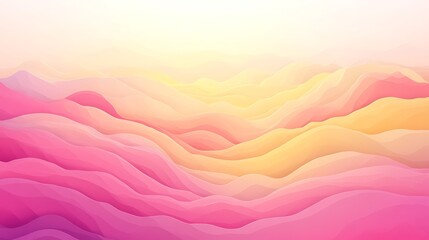 Abstract pastel pink and yellow landscape.