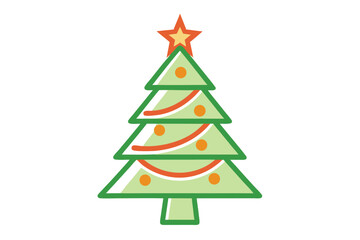 christmas tree vector illustration