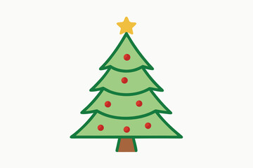 christmas tree vector illustration
