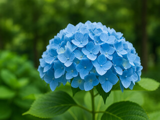 青色のあじさい