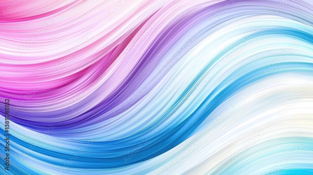 Poster vibrant abstract waves blend shades of pink, blue, and white, creating a dynamic visual perfect for 