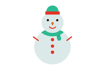 snowman on a white background