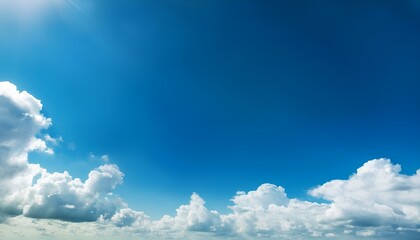 blue sky and clouds with copy space