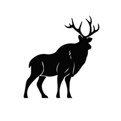 Obraz premium deer silhouette vector