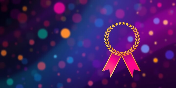 Abstract award icon, celebrating achievement and excellence, business, prize