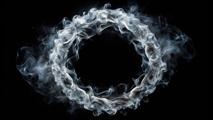 Smoke Ring, Vape O's,  Vaping Cloud, Abstract Smoke Circle, Realistic Smoke, Isolated Smoke Ring, Black Background,  Smoke Photography,  Vaping Photo, Smoke Art