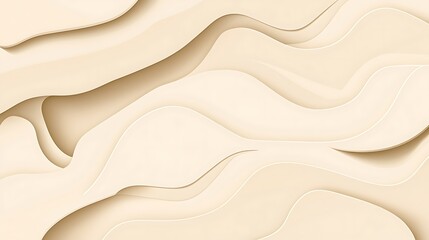 Abstract beige wavy papercut background. (2)
