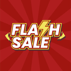 Flash Sale Banner Lighting Text Background