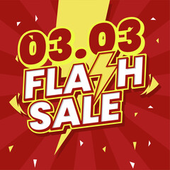 03.03 Flash Sale Banner Lighting Text Background