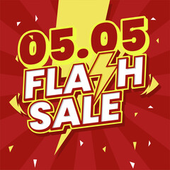 05.05 Flash Sale Banner Lighting Text Background