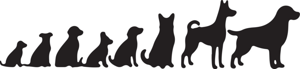 Dog Silhouette Bundle with Humans
