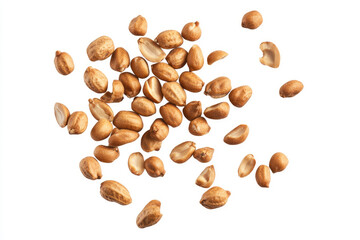 Fresh Shellless Peanuts on transparent background