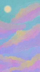 abstract watercolor hand drawn background, cotton candy color