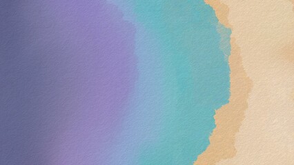 Beach watercolor hand drawn paper texture background