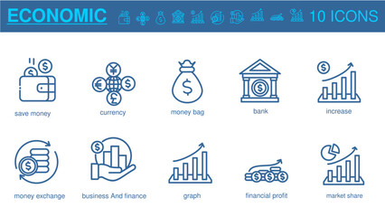 economic icon vector illustration concept