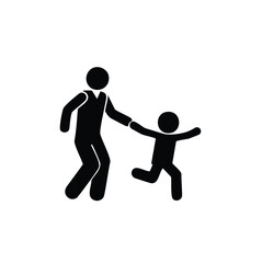 family silhouette, parenting icon, family bonding, father and daughter, mother and son, parents with kids, family dinner, travel with children, child care, parenting vector, daily life family, parent 