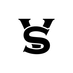 minimalist black and white S V Logo