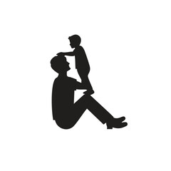 family silhouette, parenting icon, family bonding, father and daughter, mother and son, parents with kids, family dinner, travel with children, child care, parenting vector, daily life family, parent 