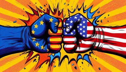 Fists of confrontation between the USA and the European Union