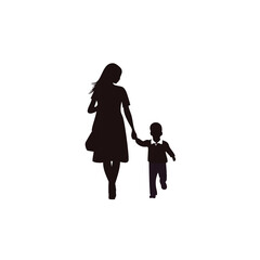 family silhouette, parenting icon, family bonding, father and daughter, mother and son, parents with kids, family dinner, travel with children, child care, parenting vector, daily life family, parent 
