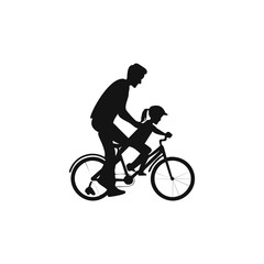 Fototapeta premium Family and Parenting Silhouette Vector Collection – Daily Life, Bonding Moments, and Parent-Child Activities