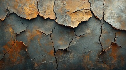 Cracked rusty metal texture background