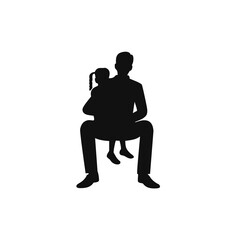 Silhouette Vector Set of Children and Family Activities – Parenting, Playtime, and Childhood Moments
