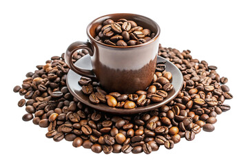 Fototapeta premium Realistic Coffee Cup PNG Transparent Background Design.